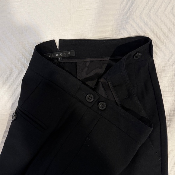 Classic Black Wool Theory Trousers - Picture 5 of 8